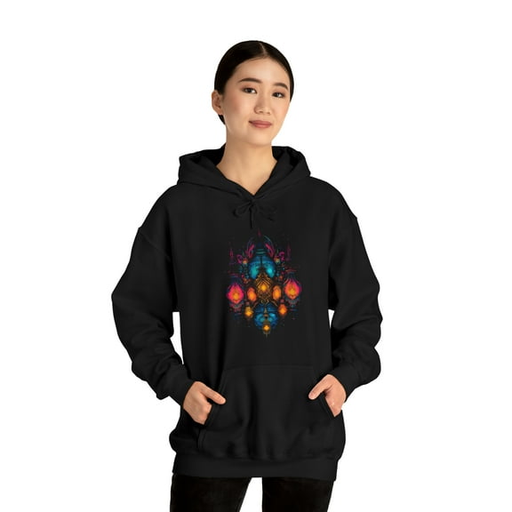Lantern Graphic HoodieUnisex Heavy Blend Hooded Sweatshirt Festival Lights