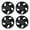 14 inch- Black Lacquer, variant on 4 Pack- Universal 15 inch Hubcaps Set of 4 Snap-On Black Lacquer Design PP Material 15 inch Wheel Rims Cover for Toyota Nissan Hyundai Honda BYD KIA Tesla and More Models