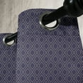 thumbnail image 3 of Ambesonne Navy Blue Grommet Curtain, Geometric Ogee Tile, 50" x 108", Dark Blue Tan, 3 of 6