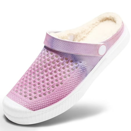 

Harvest Land Women Men Faux Fur Lined Clog Winter House Slippers Garden Cozy Slippers Shoes for Women Men