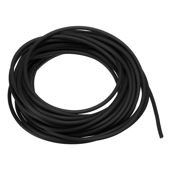 Uxcell Rubber Cord Tube, 16ft Hollow Tubing 2mm OD 1mm ID for DIY Craft, Black
