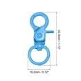 thumbnail image 2 of Swivel Clasps Lanyard Snap Hook, 44mm Claw Clasp for DIY Crafting, Blue, 16Pack, 2 of 6