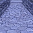 thumbnail image 1 of Ahgly Company Machine Washable Indoor Square Transitional Denim Blue Area Rugs, 7' Square, 1 of 7