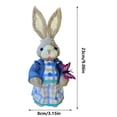 thumbnail image 1 of Wozhuo Miniature Handmade Grass Rabbit 23cm Handcrafted Natural Decor, 1 of 6