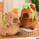 thumbnail image 2 of Bonita mochila de tortuga Capybara Snotty con moco Nasal estirable, simulación de animales, decoración de cabeza de fruta esponjosa, regalo de pan, 2 of 5