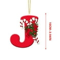 thumbnail image 3 of Luoshdecor Christmas Tree Letter Ornaments 2025，26 Initial Xmas Candy Decoration ,Xmas Gift Hanging Pendant for Home Party 3.15in (J), 3 of 3