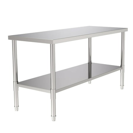 Clearance! 60" Kitchen Work Table, Stainless Steel ...
