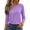 Light Purple #12, variant on DORKASM 3/4 Sleeve Tops for Women Crew Neck Lightweight Basic Tshirt Breathable Loose Fit Fall Fashion Clothes 2026 Trendy Shirts Black M