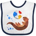 thumbnail image 3 of Inktastic Cute Otter and Beachball Boys or Girls Baby Bib, 3 of 4