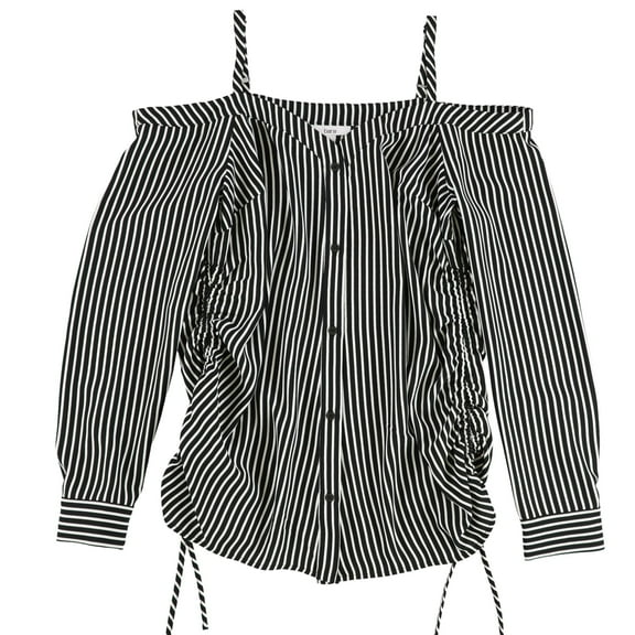 Bar Iii Womens Striped Off The Shoulder Blouse