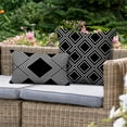 thumbnail image 5 of Outdoor Waterproof Pillow Covers 12x20 Set of 4 Black and White Decorative Outdoor Throw Pillows Boho Cushion Cases for Patio Furniture Bench Couch Sunbrella, 5 of 8