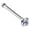 White Gold - 1.5mm stone, variant on 22G Solid 14Kt Gold Nose Bone Stud with Prong Set real Tanzanite Gemstone, 14kt Yellow Gold or 14kt White Gold - December Birthstone Nose Ring-NBWG_TZN-1.5MM