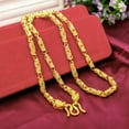 thumbnail image 3 of HOOUN Dragon 22K 23K 24K Thai Baht Gold Filled Yellow GP Necklace /6mm/45g/60cm, 3 of 4