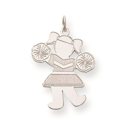 Laser-cut Hip Hip Hooray Cuddle Solid Polished Charm Pendant 925 Sterling Silver