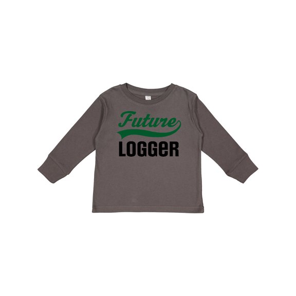 Inktastic Logging Future Logger Boys Long Sleeve Toddler T-Shirt
