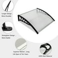 thumbnail image 3 of 40'' ×32''Awning for Door Entrance, Window Awnings Exterior, Polycarbonate Cover Aluminum Brackets, UV Rain Snow Proof Canopy for Front Door Patio Outdoor, Clear Board & Black Holder, 3 of 9