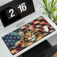 thumbnail image 3 of Patriotic Maine Coon Stained Glass Portrait American Flag Desk Mat Full Keyboard Mouse Pad Cat Lover Kitten Owner Gifts Large Mousepad - 01010, 3 of 5