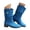 Blue, variant on Women's Mid Calf Boots Almond Round Toe Low Heel Comfort Dress Slouchy Booties