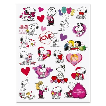 Peanuts® Valentines' Day Sticker Pack - 2 Sheets, 25 Designs, Largest 2¾", by Current