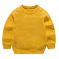 thumbnail image 2 of Kids Boy Girl Sweatshirt Cotton Long Sleeve Pullover Tops Casual Spring Fall Clothes Yellow 3-4 Years, 2 of 3