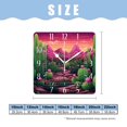 thumbnail image 2 of 14 Inch Wall Clock Battery Operated Square Clock Decorative for Office, Kitchen, Outdoor, Living Room，Cactus Green Cacti Design, 2 of 4