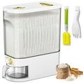 thumbnail image 1 of Dispensador de arroz Lenwi, 10 kg, grande, para almacenar alimentos secos, color blanco, 1 of 7
