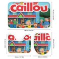 thumbnail image 3 of Caillou-theme 4-Piece Shower Curtain Set with Rugs, Waterproof Bathroom Decor Set Includes Bath Mat, U-Shaped Rug, Toilet Lid Cover and Curtain with Hooks, 3 of 6
