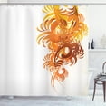thumbnail image 1 of Ambesonne Floral Shower Curtain, Fractal Flower Swirls Art, 69"Wx84"L, Orange Yellow Cream, 1 of 3