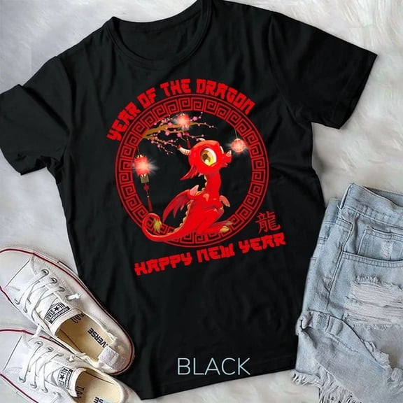 Happy Lunar New Year 2026 Cute Chinese Dragon Decorations T-Shirt Unisex T-Shirt