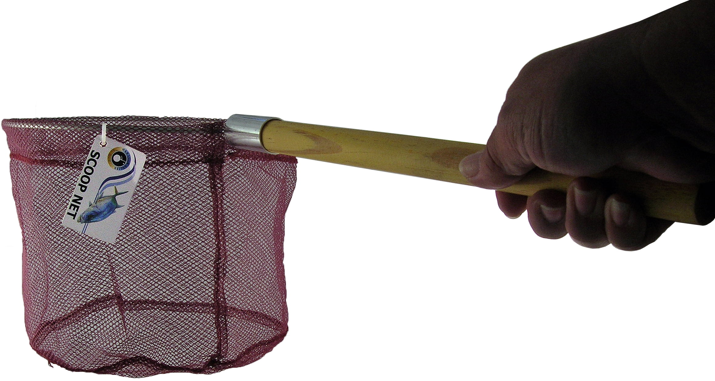 Hawaiian Angler Round Hoop Scoop Net with Telescoping Handle, 10" Diameter