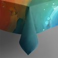 thumbnail image 4 of Colorful Tie Dye Wave Pattern Rectangle Tablecloth 60"x102",Waterproof Polyester Rectangle Table Cloth, Wipeable Spillproof Polyester Tablecloth for Dining, Camping, Indoor and Outdoor, 4 of 5