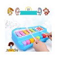 thumbnail image 3 of 2 in 1 Piano Xylophone Musical Instrument with Musical Cards Mallets Educational Toy for Kids - Blue, 3 of 8