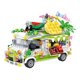 thumbnail image 1 of Bloques de coche comedor para niños, juguete educativo para aliviar el aburrimiento, camión de bloques de construcción de comida para niños y niñas, coche de frutas, 604 bloques, 1 of 12