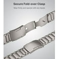 thumbnail image 5 of REQO Titanium Band Compatible with Apple Watch Band 49mm 46mm 45mm 44mm 42mm iWatch Ultra2 Ultra SE 2 SE Series 10 9 8 7 6 5 4 3 2 1,Titanium Replacement Watch Band with Folding Clasp, 5 of 8