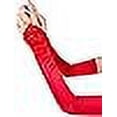 thumbnail image 5 of Hebalg Fingerless Long Red Gloves Pierced Elbow Length Satin Gloves 19" Stretchy Opera Evening Party 1920s Gloves for Women, 5 of 6
