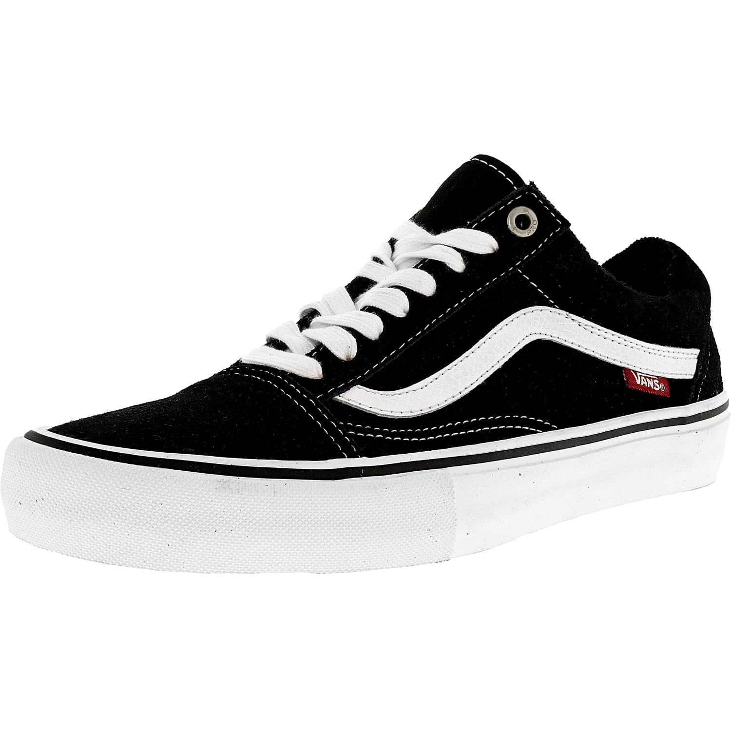 Vans Men's Old Skool Pro Black / White / Red Ankle-High Suede