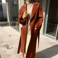 thumbnail image 2 of Vedolay Winter Coats for Women Winter Women Business Solid Fall Fashion Cardigan Brown,S, 2 of 5