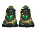 thumbnail image 5 of StPatrick's Day Horseshoe Shamrock Shoes Sneakers Black Size 4, 5 of 7