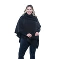 thumbnail image 4 of Le Moda Women’s Shawl Collar Pleated Fleece Poncho One Size Fits All, 4 of 13