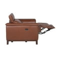 thumbnail image 5 of Bergamo Coach Brown Top Grain Leather Power Reclining Chair, 5 of 7