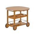 thumbnail image 3 of Christopher Knight Home Outdoor Wood Bar Cart with Foldable Top and Trays, Teak, 3 of 11