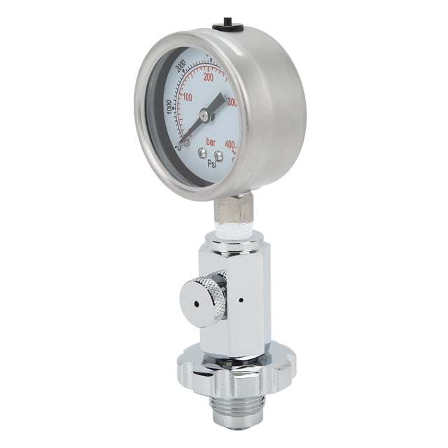 Dive Pressure Gauge, Accurate 0-400 Bar Easy To Read Chrome Scuba Diving Tank Checker Clear Dial 0-6000 PSI For DIN Diving Valve ANGGREK Scuba Diving Tank Checker
