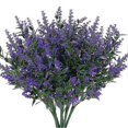 thumbnail image 1 of 6 Pcs Lavender Artificial Flowers, Uv Resistant Realistic Fake Shrubs Greenery Bushes Bouquet To Brighten Up Your Home, Kitchen, Garden, Indoor Outdoo, 1 of 5