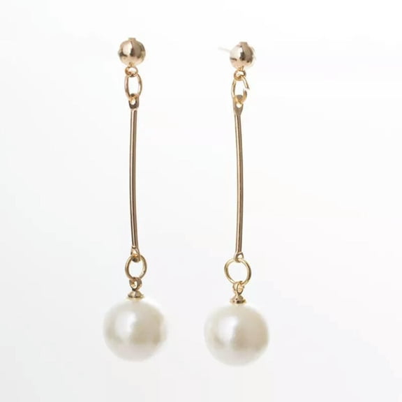 GKNET 1 Pair Long Tassel Simulated Pearl Drop Earrings For Women Pendientes Jewelry