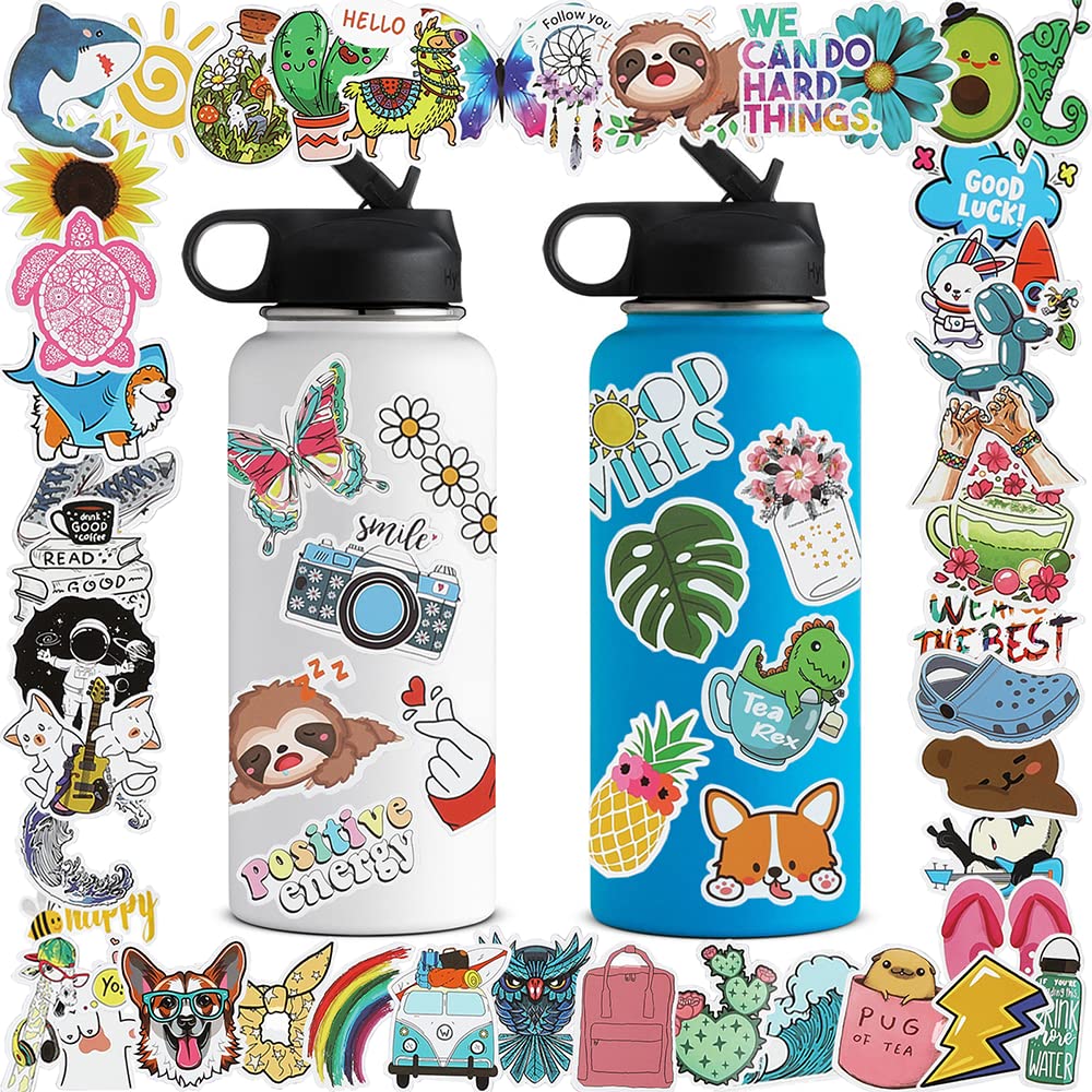 JY&XC Stickers for Water Bottles 100 Packs Cute Aesthetic Laptop