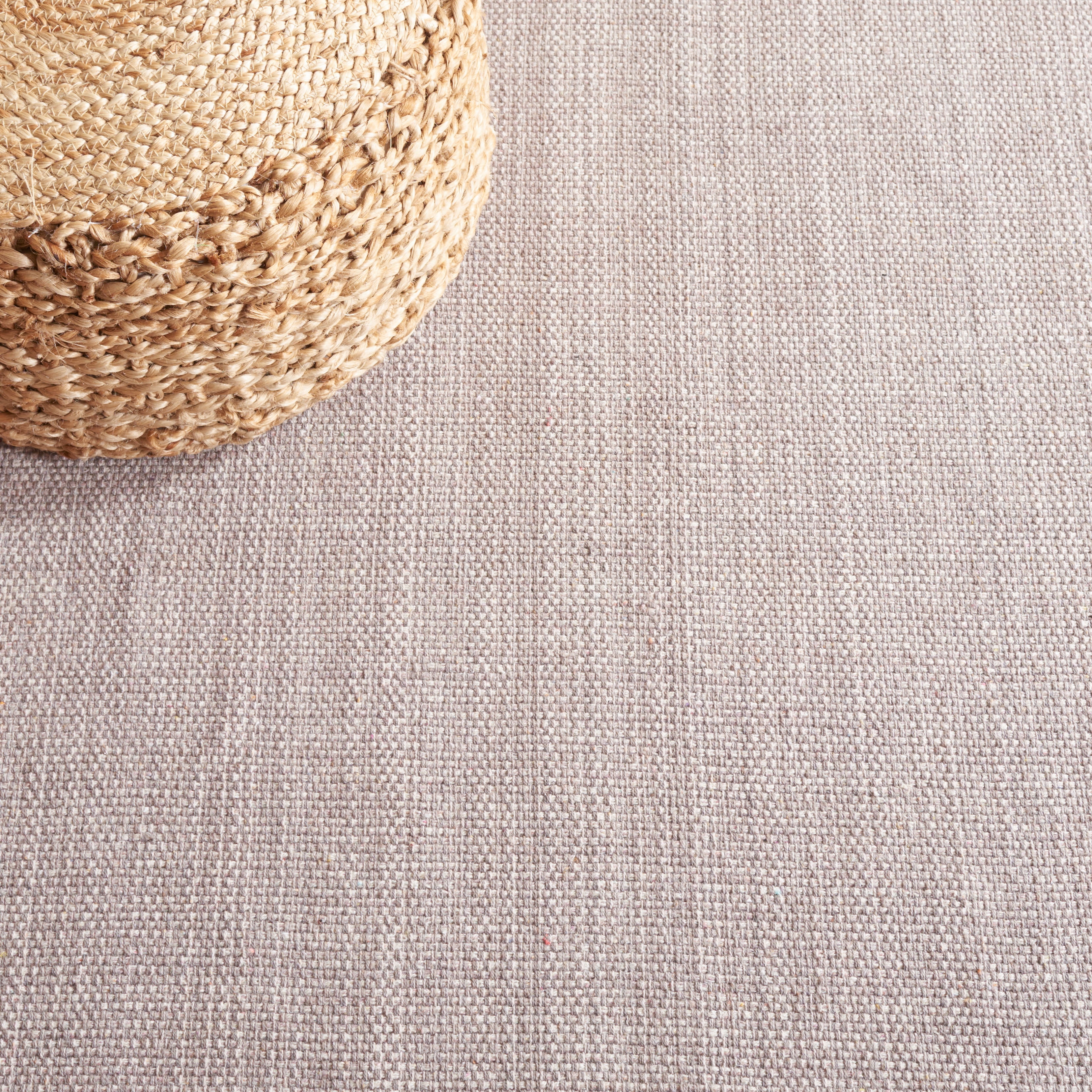 SAFAVIEH Montauk Sharlene Solid Cotton Runner Rug, Ivory/Grey, 2'3" x 5'
