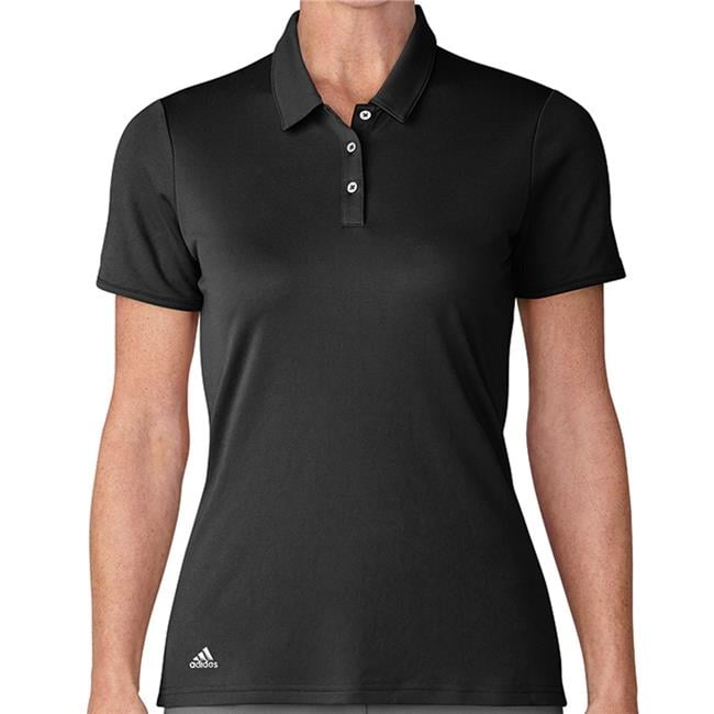 Adidas 71864 Performance Short Sleeve Womens Polo, Black Small