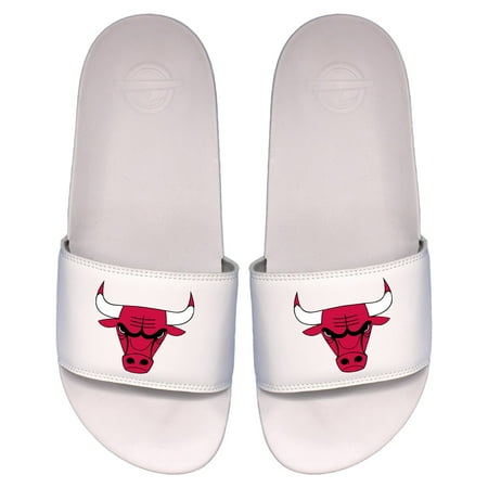 

Youth ISlide White Chicago Bulls Primary Logo Motto Slide Sandals