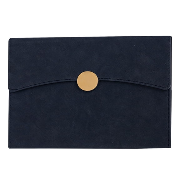 A5 Tri Fold Journal Soft Leather Cover Buckle Closure Portable Refillable Notebook for Everyday Notes