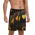 thumbnail image 2 of Susaid Casino Playing Cards Print Mens Shorts, Breathable Lounge Sleepwear Set with Elastic Waistband and Pockets-Medium, 2 of 6